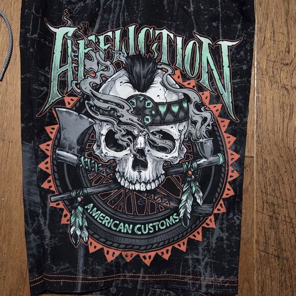 Affliction Swim Trunks Mens 34 Board Shorts Swim Shorts Surfing Y2K MMA - Picture 1 of 8